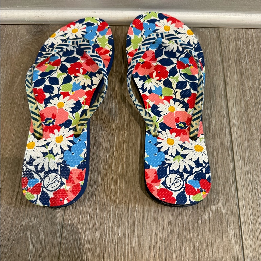 Vera Bradley Floral Sandals - Blue, Red, Green, White